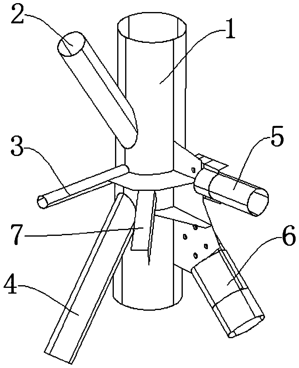 A spatial complex multi-branch pipe column joint bearing capacity calculation method