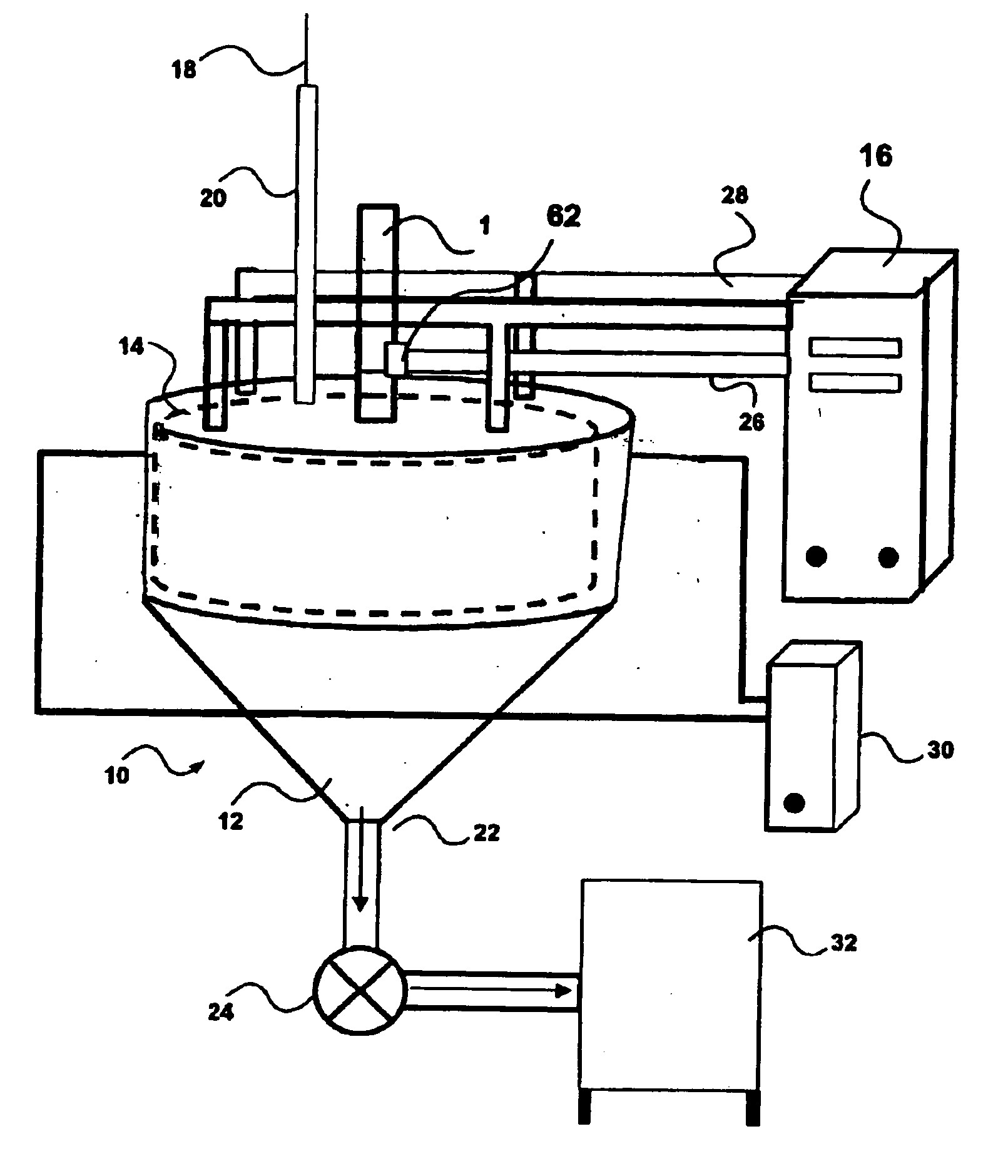 Electrolytic cell for removal of material from a solution
