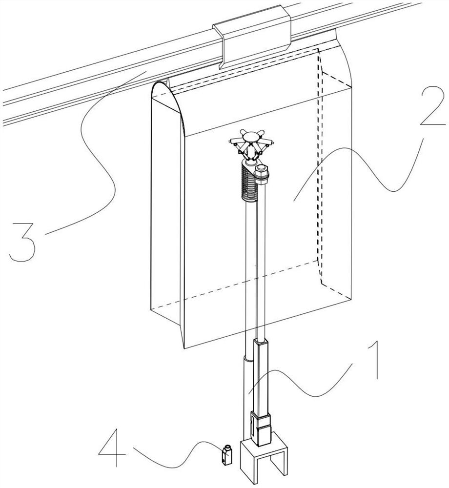 Woven bag interior cleaning device