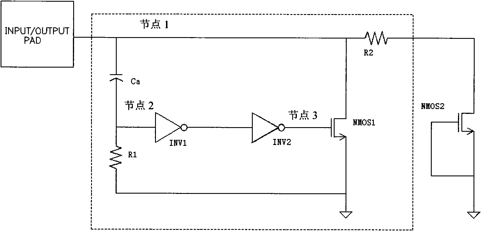 High-voltage ESD (Electronic Static Discharge) protection circuit