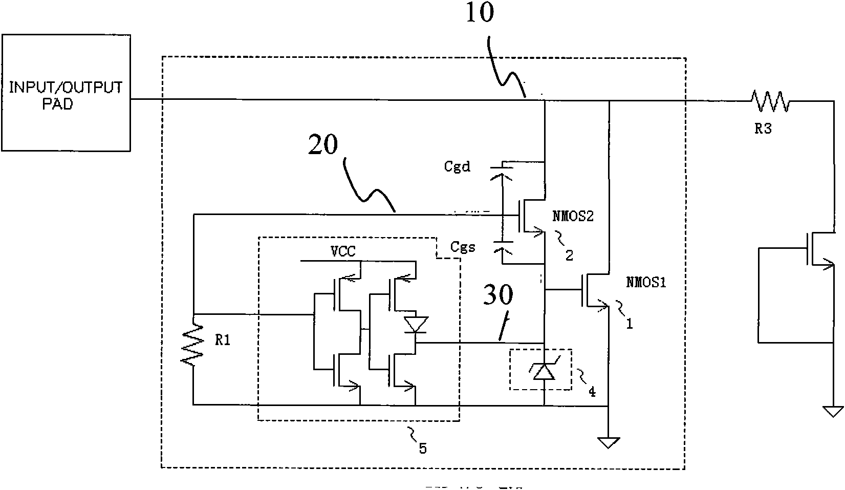 High-voltage ESD (Electronic Static Discharge) protection circuit