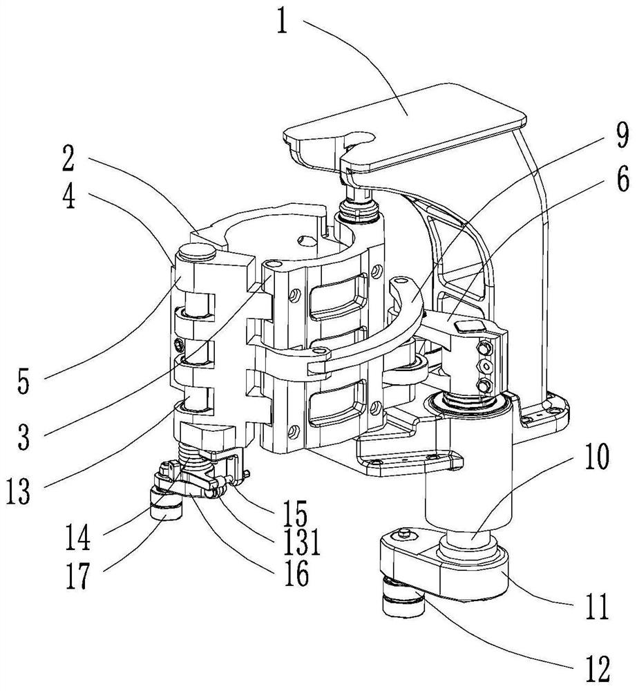 Mold locking mechanism of bottle blowing machine