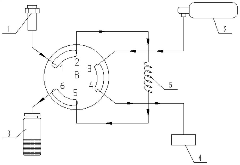 Horizontal automatic sampling device for ultraviolet fluorescence sulfur