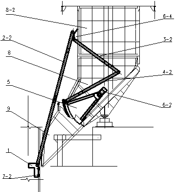 Mechanical opening parallel mechanism with sector gate for quantitative loading of skip