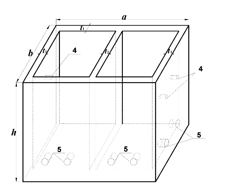 Box body lining type mudslide discharging and guiding groove and application and construction method thereof