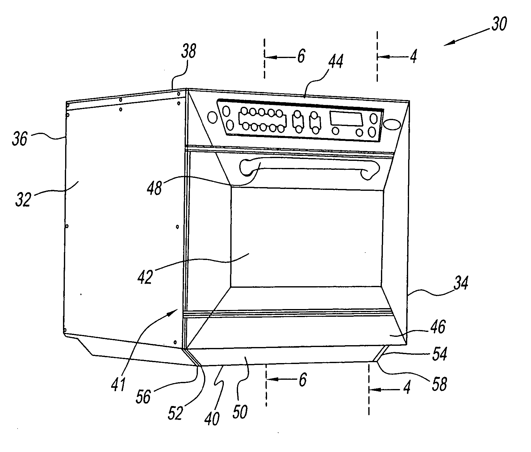 Impingement/convection/microwave oven and method