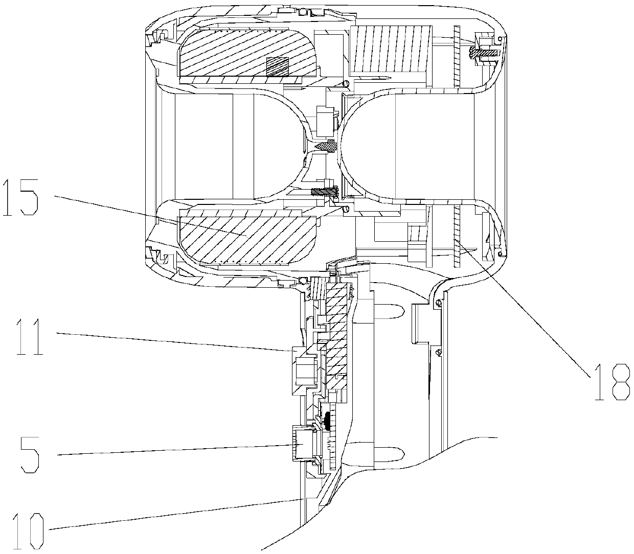 Switch device of hair dryer and hair dryer