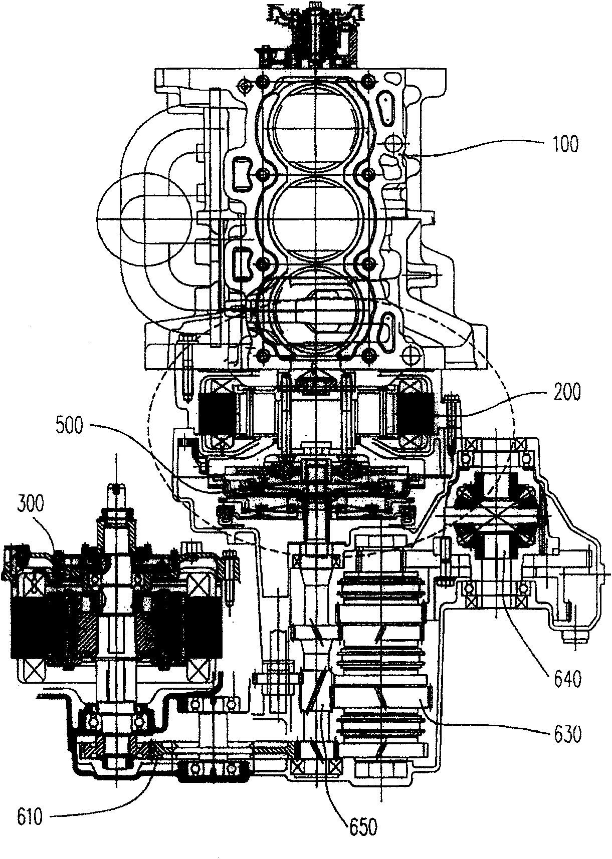 Mixed power automobile and mixed power system