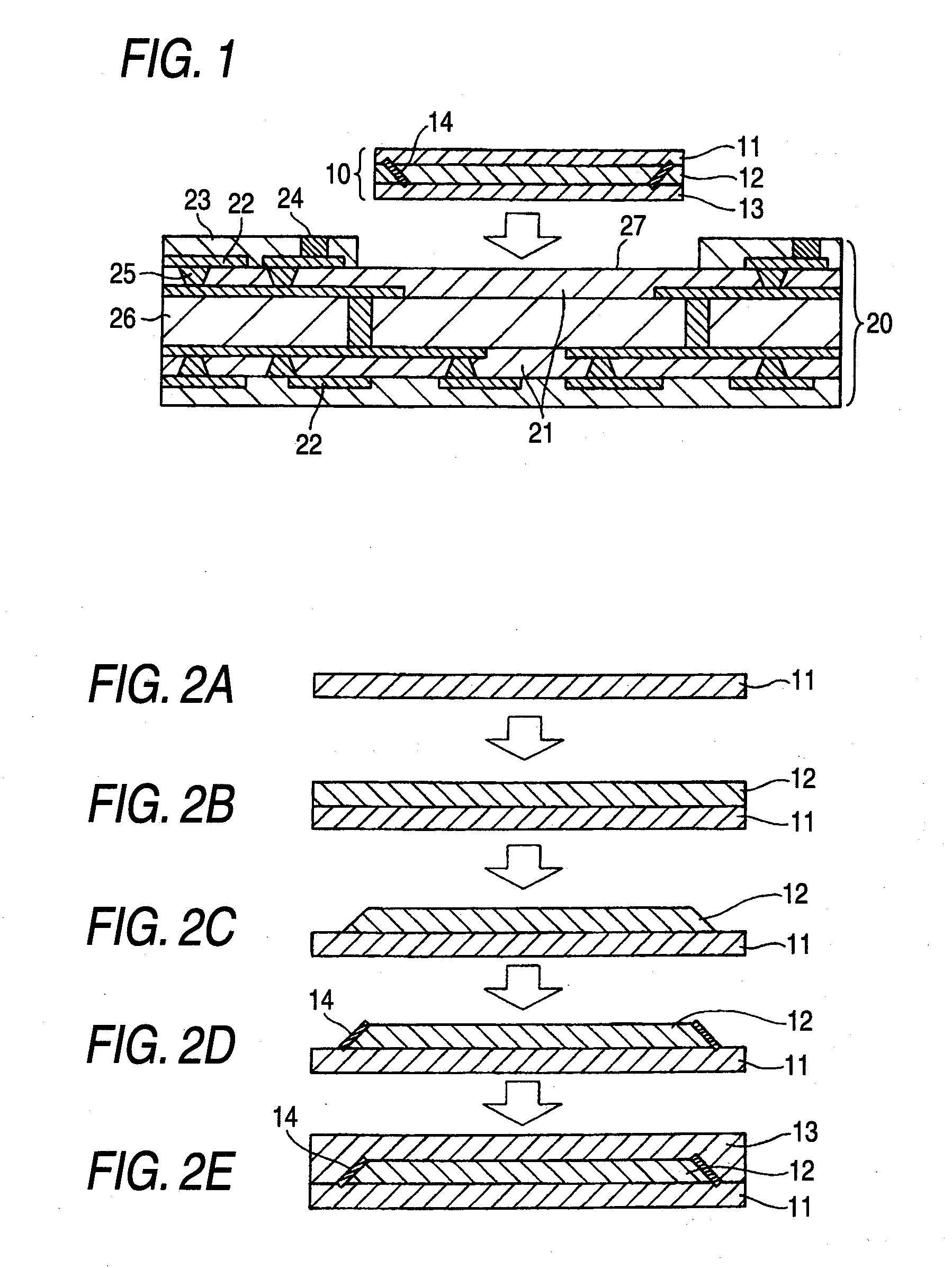 Optical waveguide mounted substrate and method of producing the same