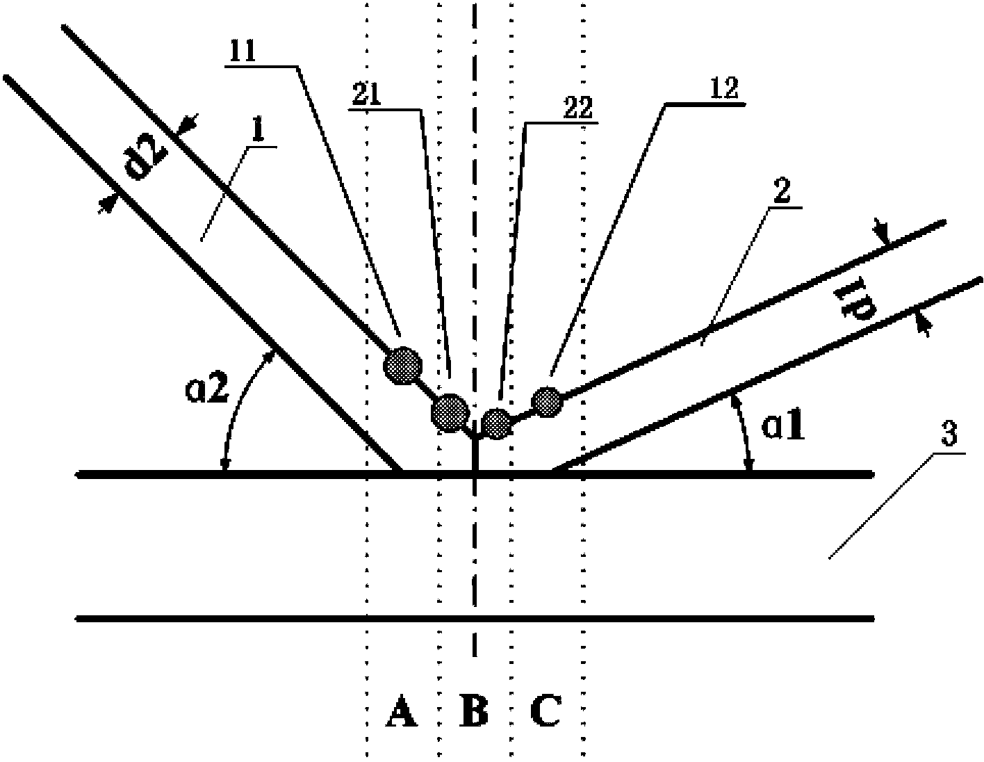 Dual-light beam laser welding method of K-shaped joint