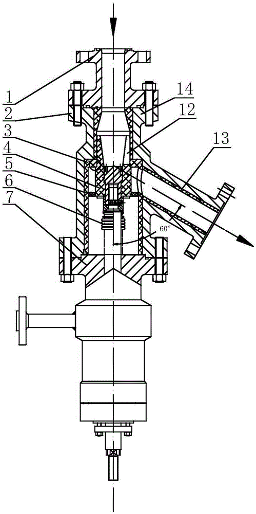 Pulverized coal flow adjusting valve