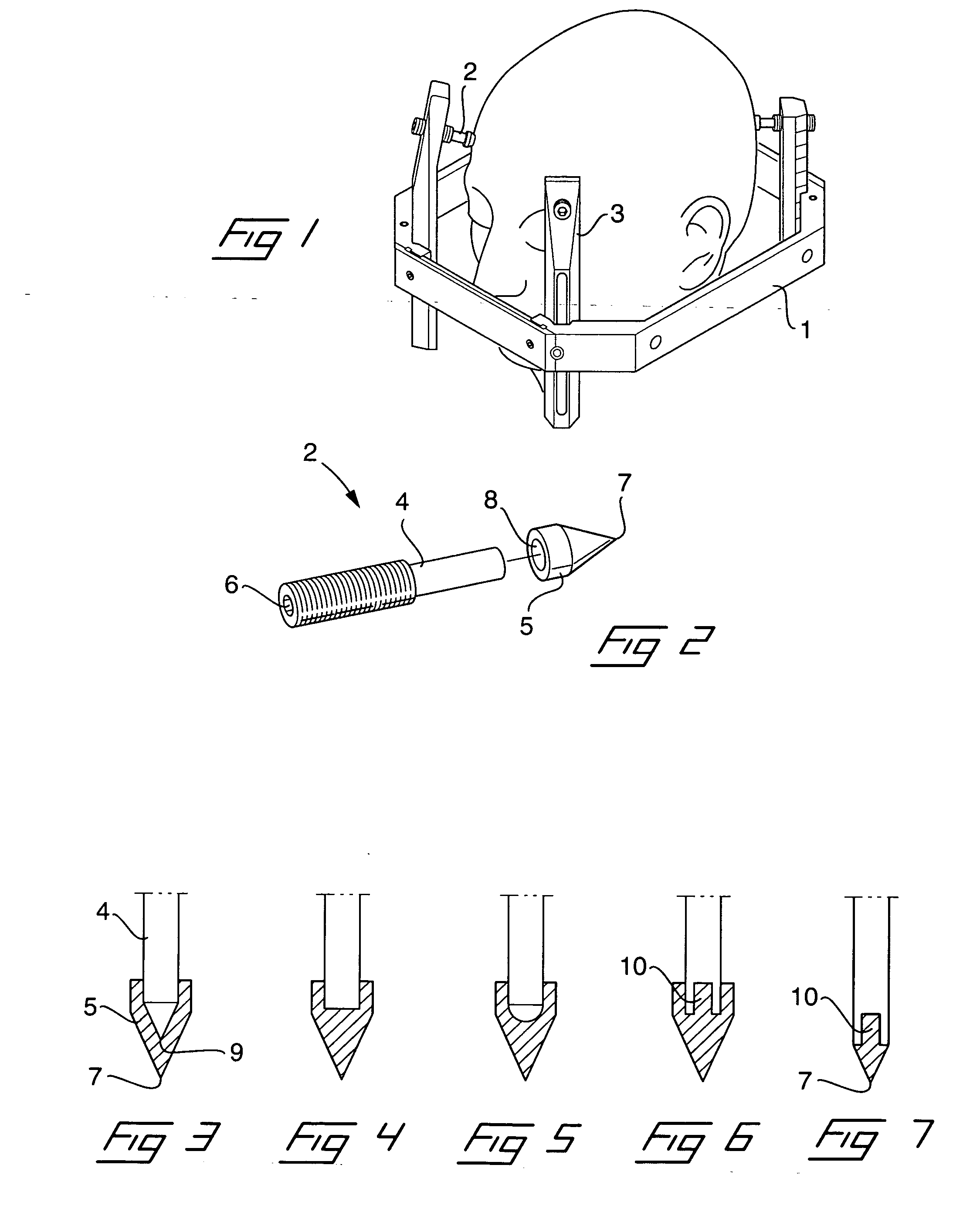 Adapter, a fixation pin and a method for fixation of a supporting structure to a body part