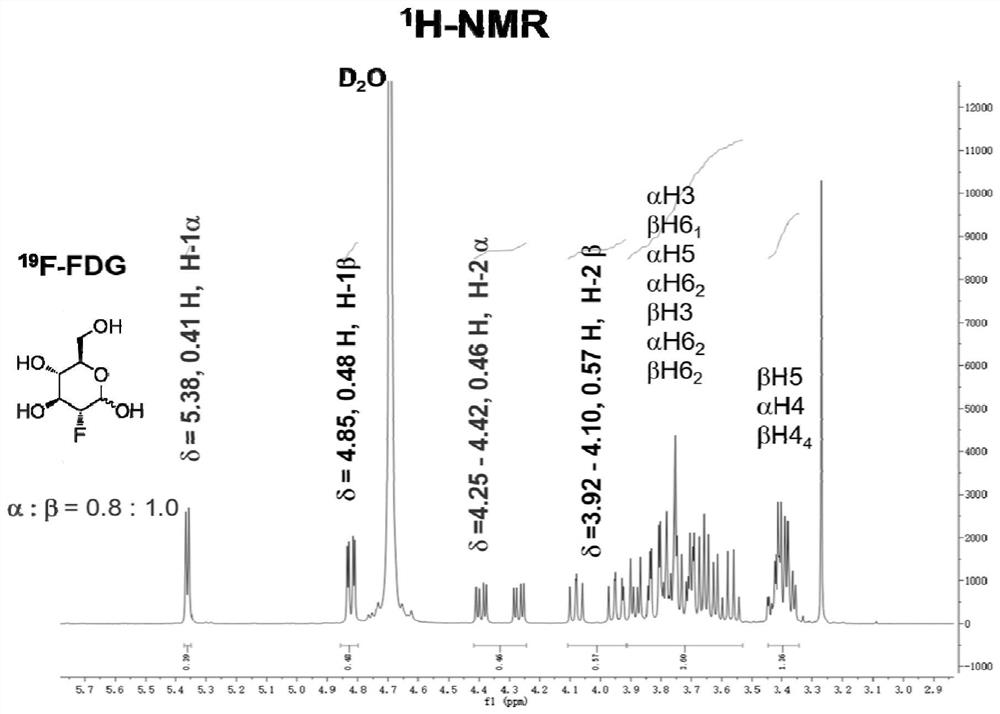 2-[19F] fluoro-2-deoxy-glucose as well as preparation method and application thereof