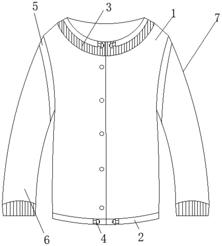 Anti-sticking down jacket liner convenient to disassemble and assemble and manufacturing method thereof