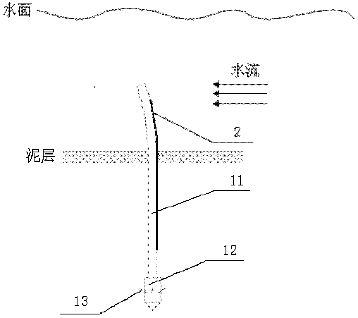 Long-gauge fiber grating scour sensor, manufacturing method thereof, and installation and laying method thereof, and scour monitoring system formed by long-gauge fiber grating scour sensors
