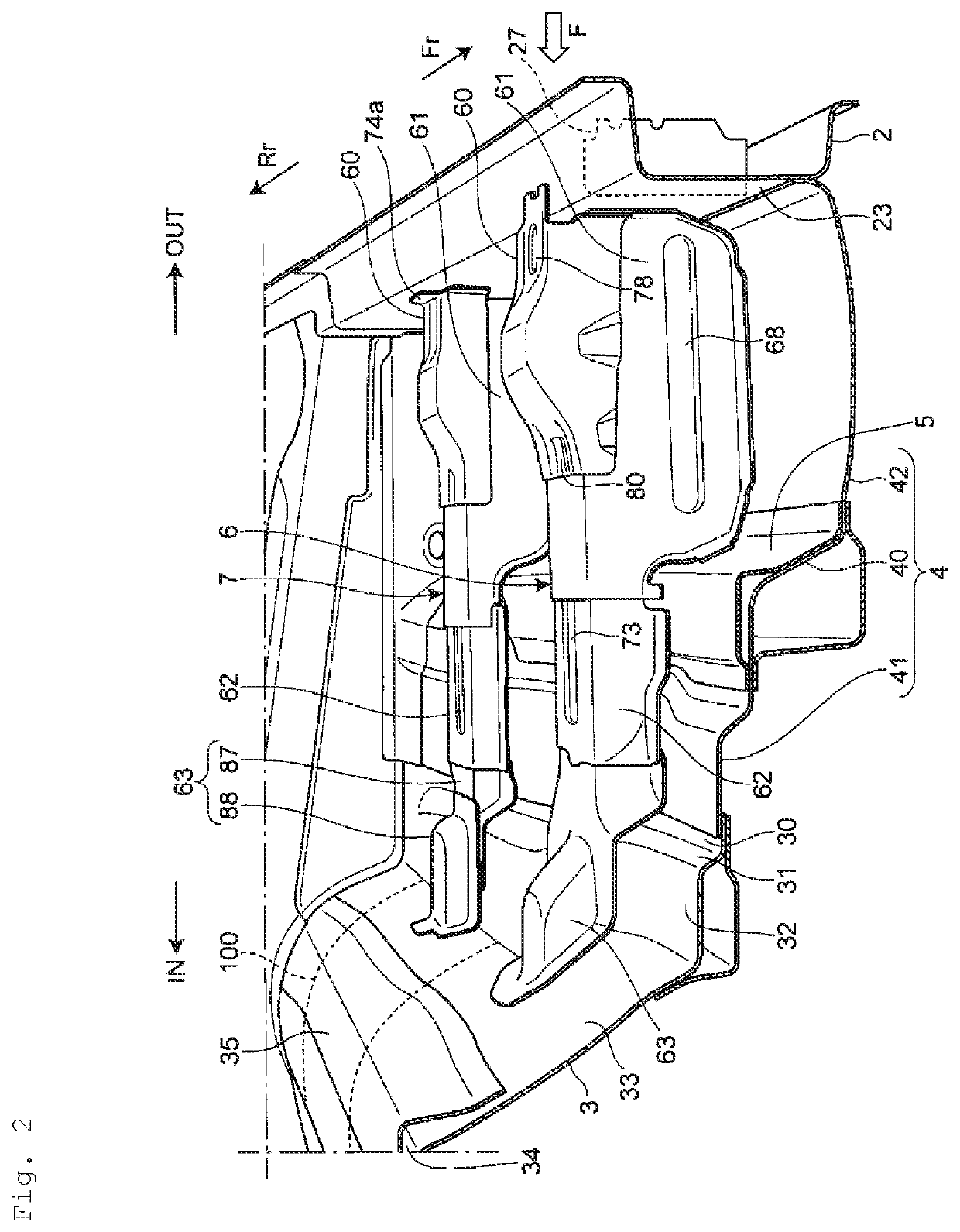 Vehicle-body structure of vehicle