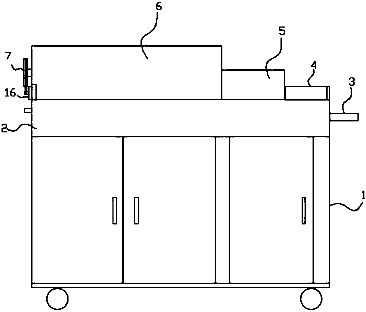 Movable automatic intelligent overturning frying vehicle