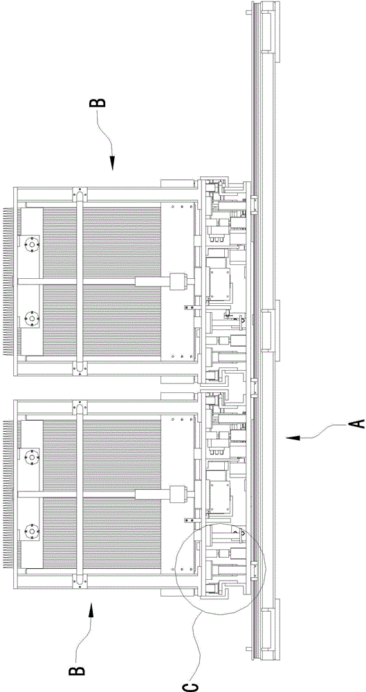 Workbench of cooling fin collecting device