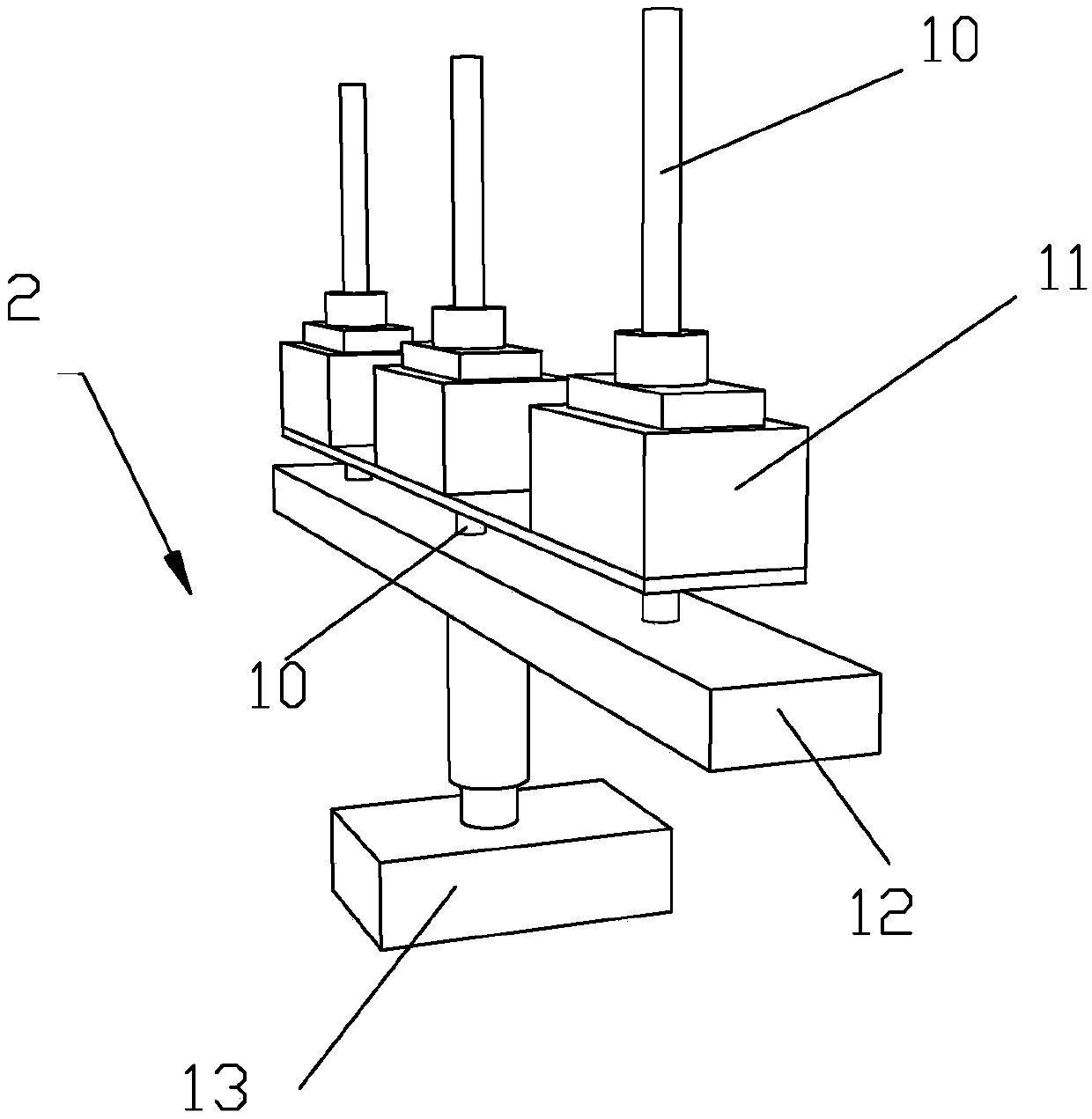 Placing device for finished yarn