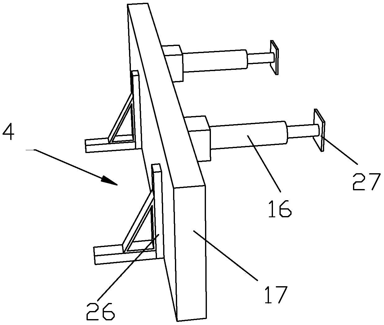 Placing device for finished yarn