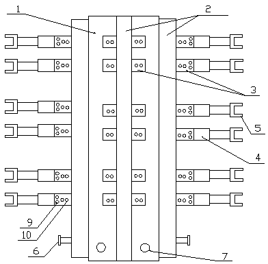 A cross arm support device with ice melting function