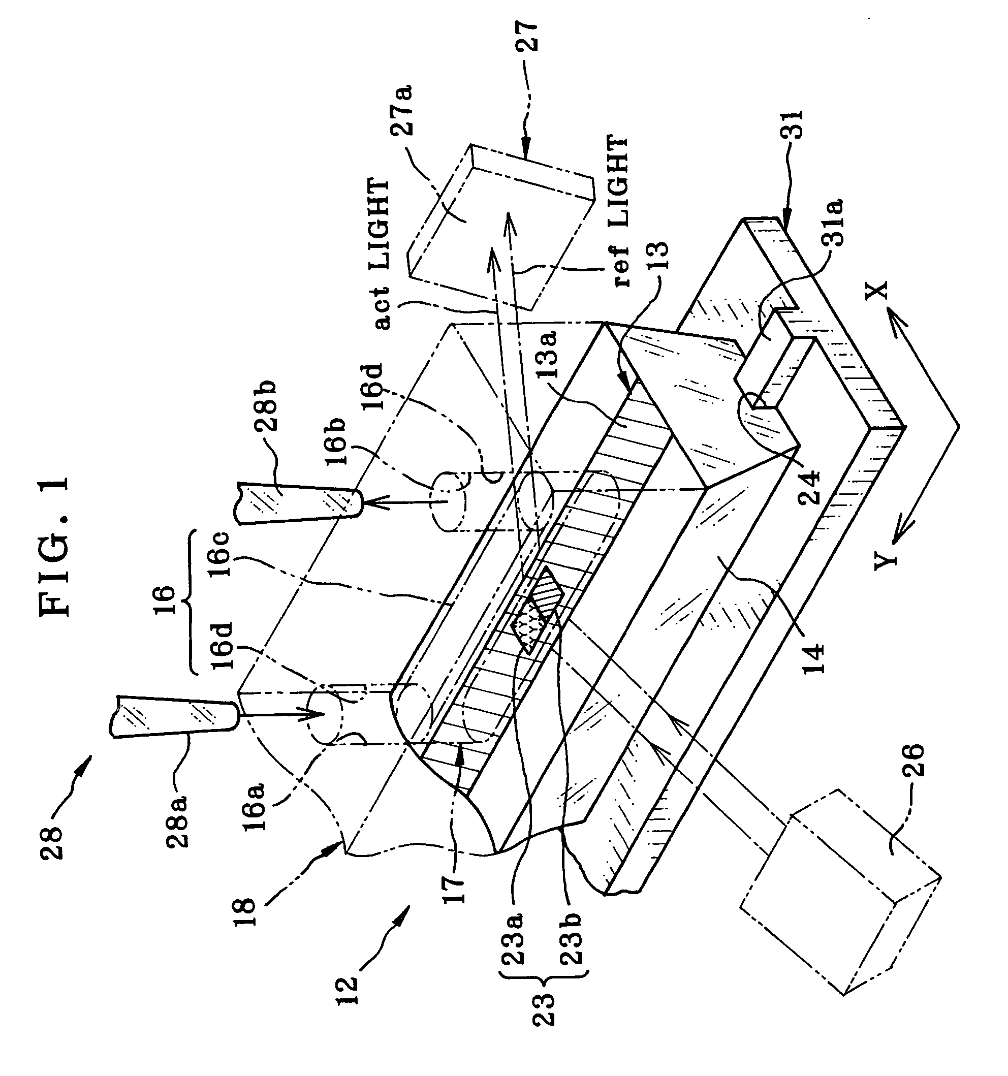 Method and apparatus for assay in utilizing attenuated total reflection
