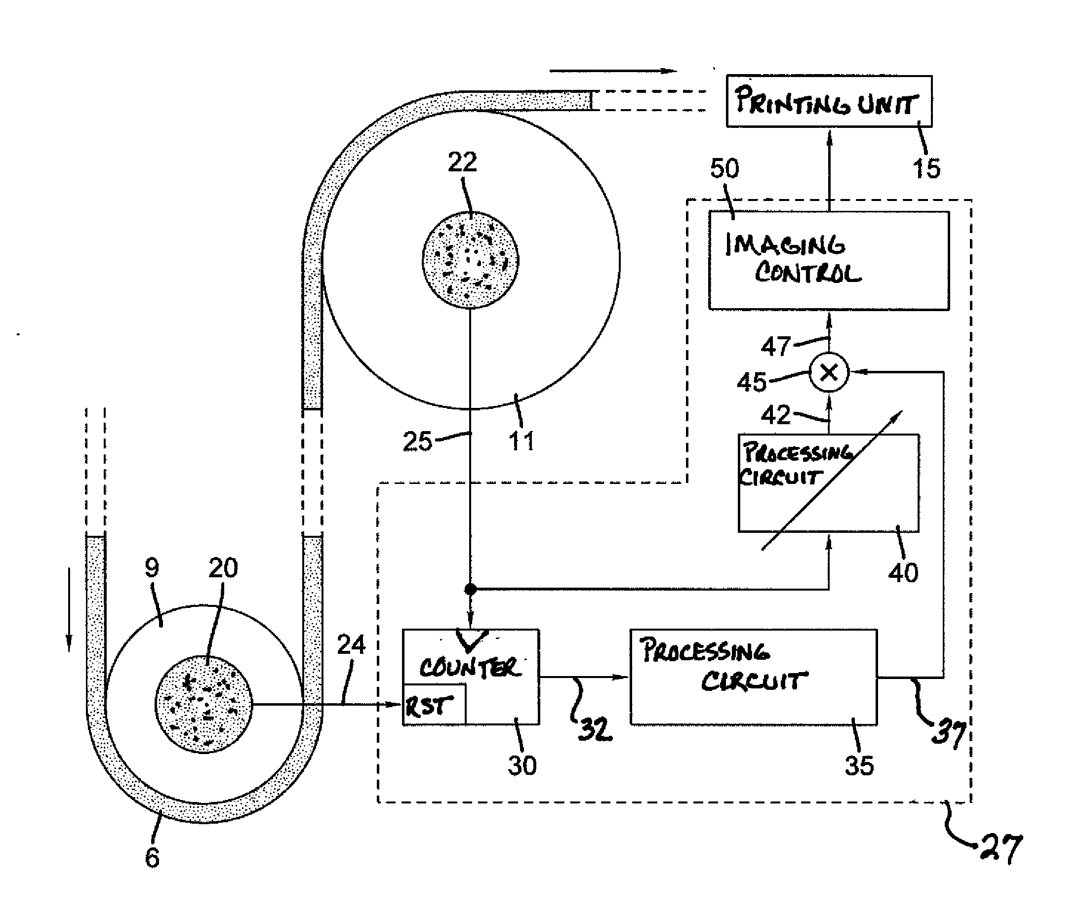 Method and device for automatically adapting a write cycle in a digital printing machine