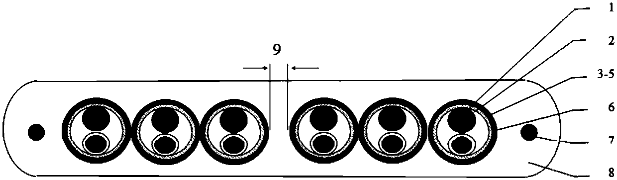 CAT6A-type network cable traveling cable used for elevator