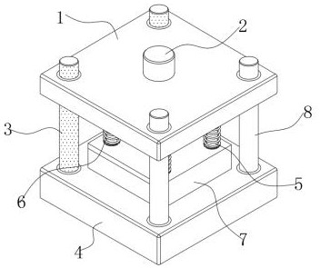 Continuous die mechanism without connecting materials for hard disk top cover