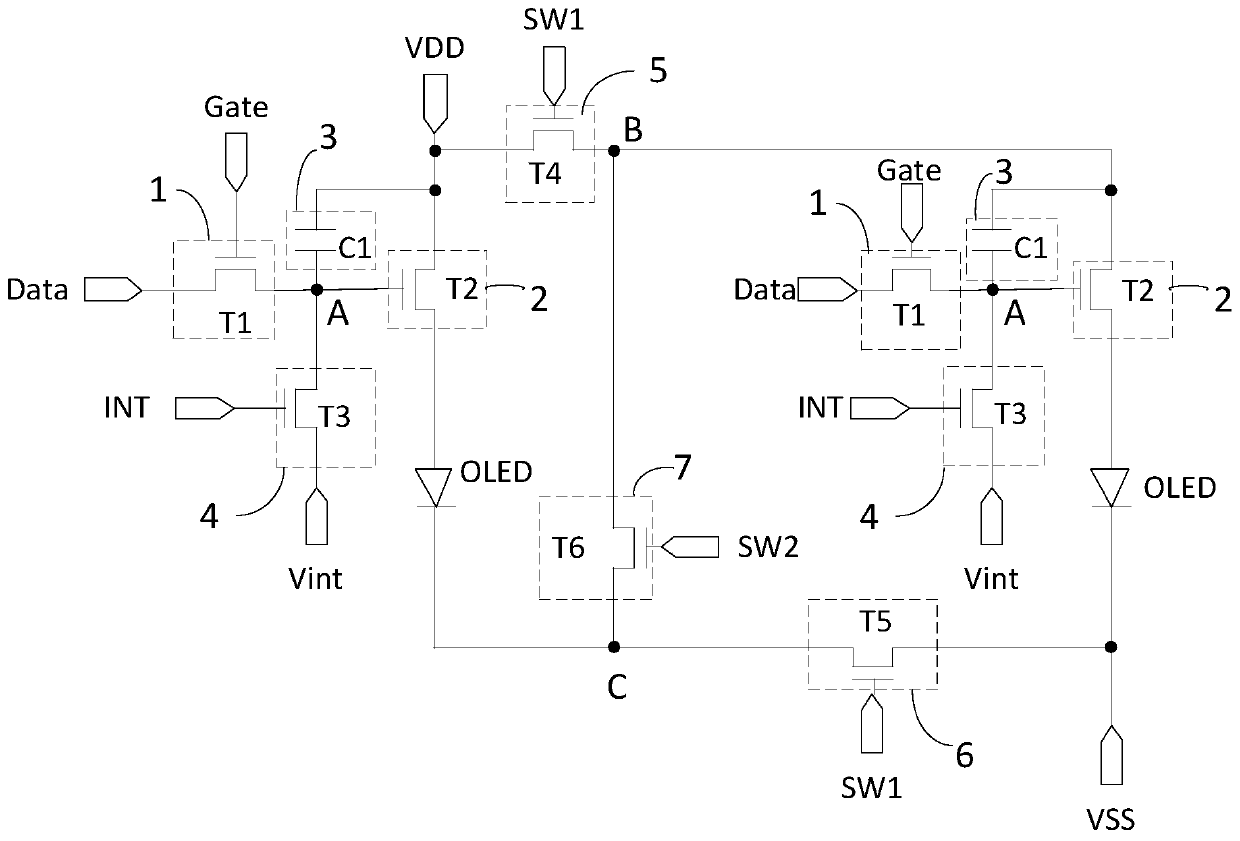 A pixel structure and its driving method, display panel and display device