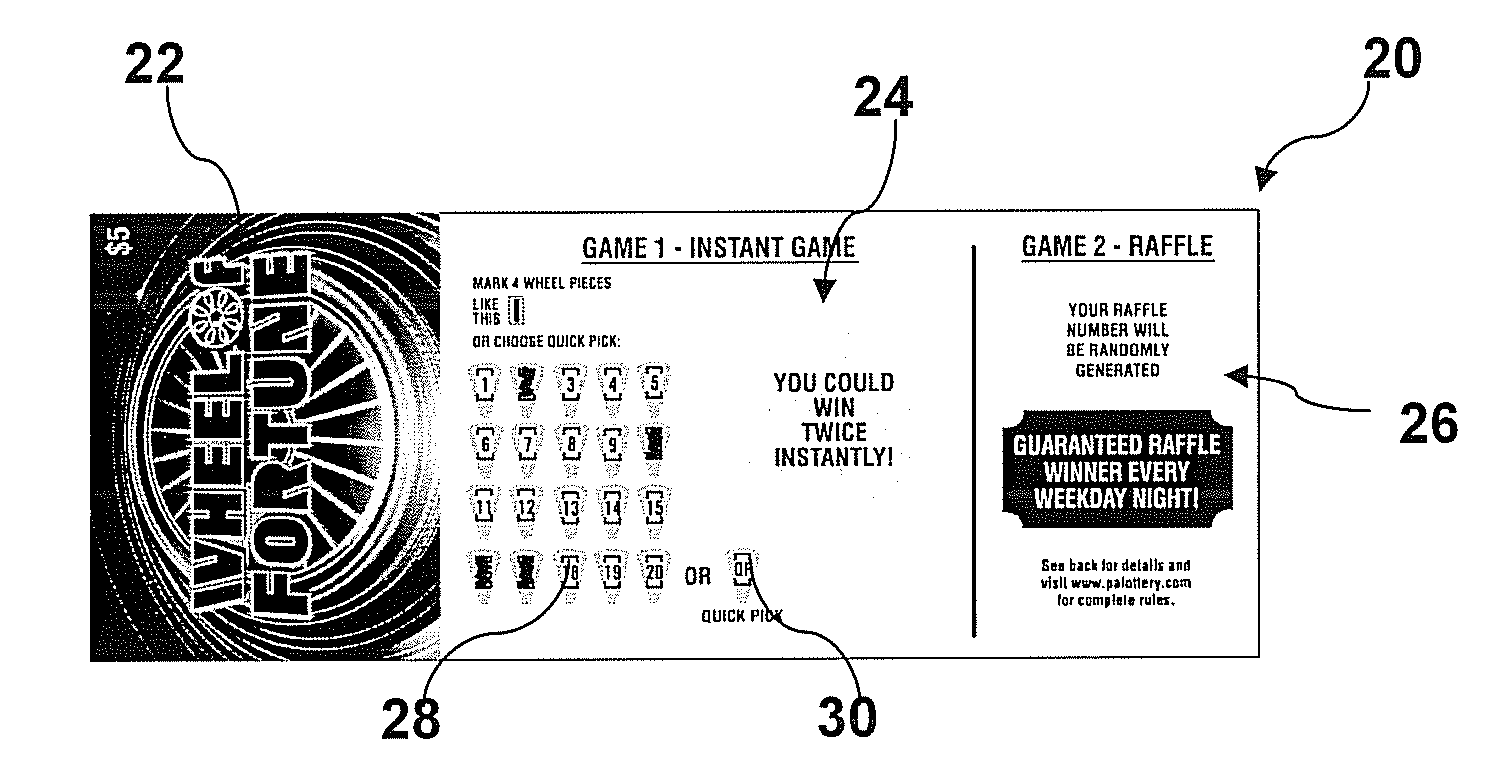 Method and System for Game Show Themed Dual Component Lottery Game