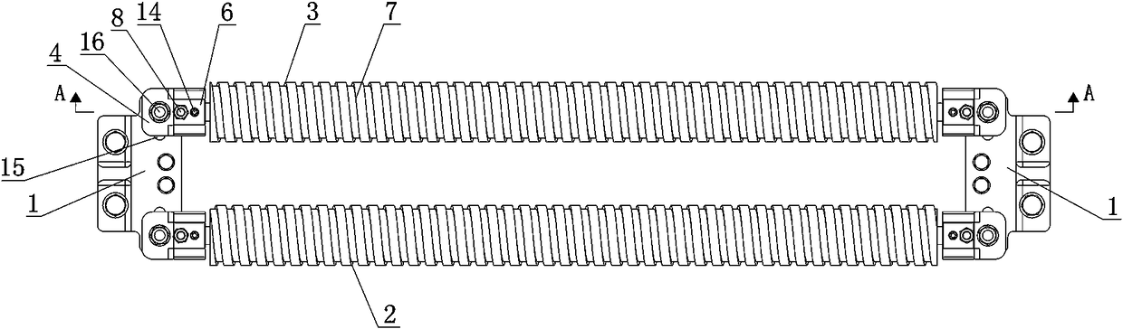 An idler roller adjustment device for a short material sander