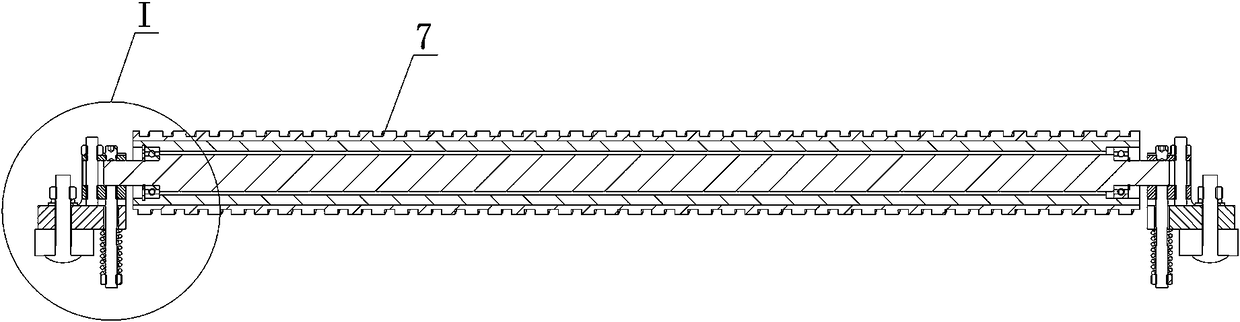 An idler roller adjustment device for a short material sander