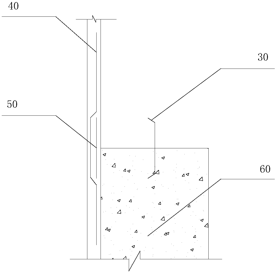 Advance monitoring and early warning device for leakage of concrete construction joint of underground structure and construction method