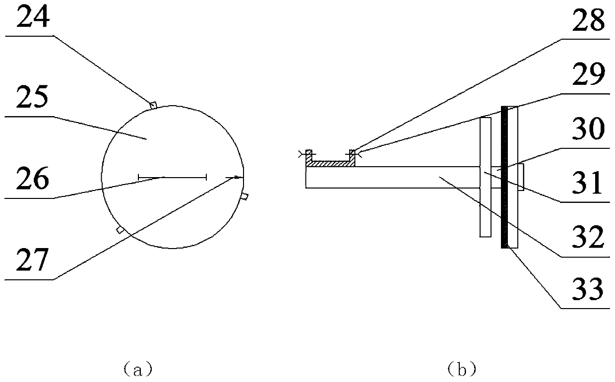 High-temperature solid particle erosion test device