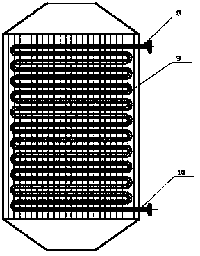 Double-tube-bundle split heat-storage heat exchanger utilizing waste heat of rotary cement kiln