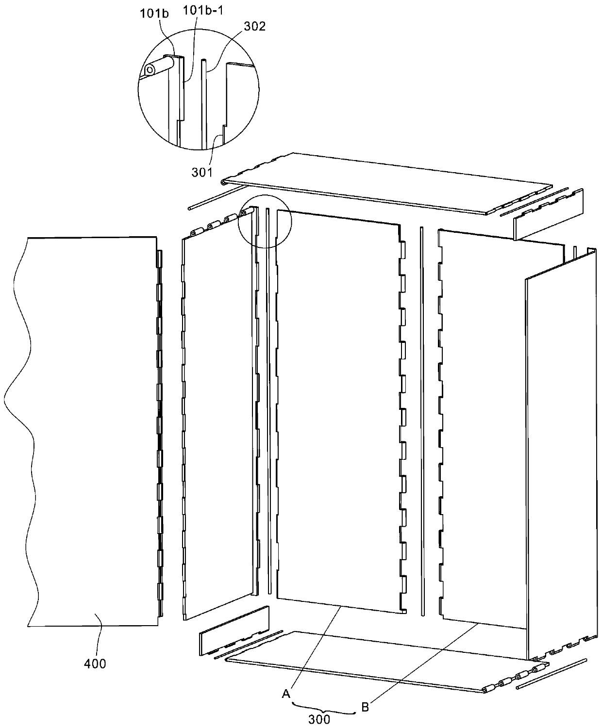 Foldable distribution box