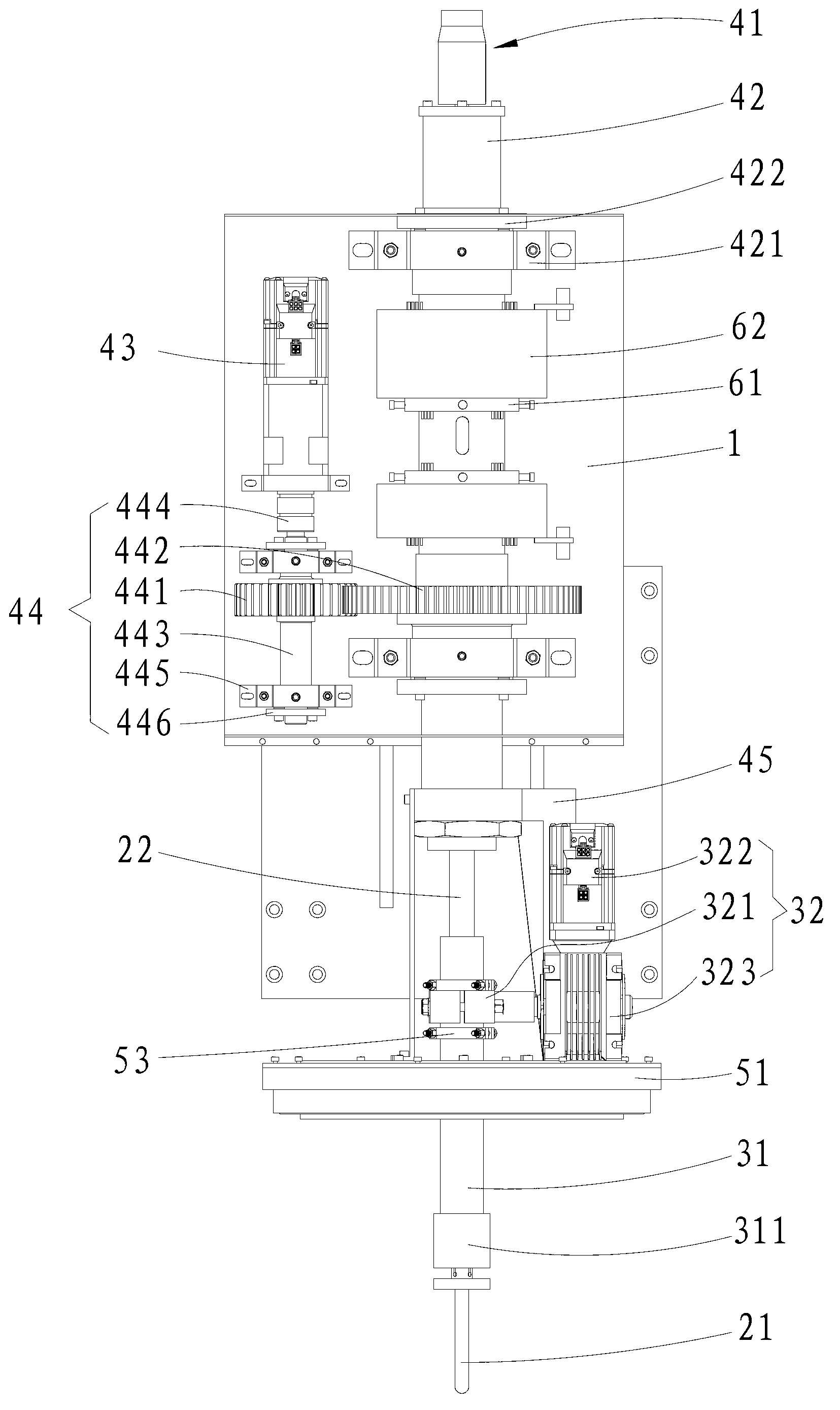 High-pressure water jet tilting and rotating device