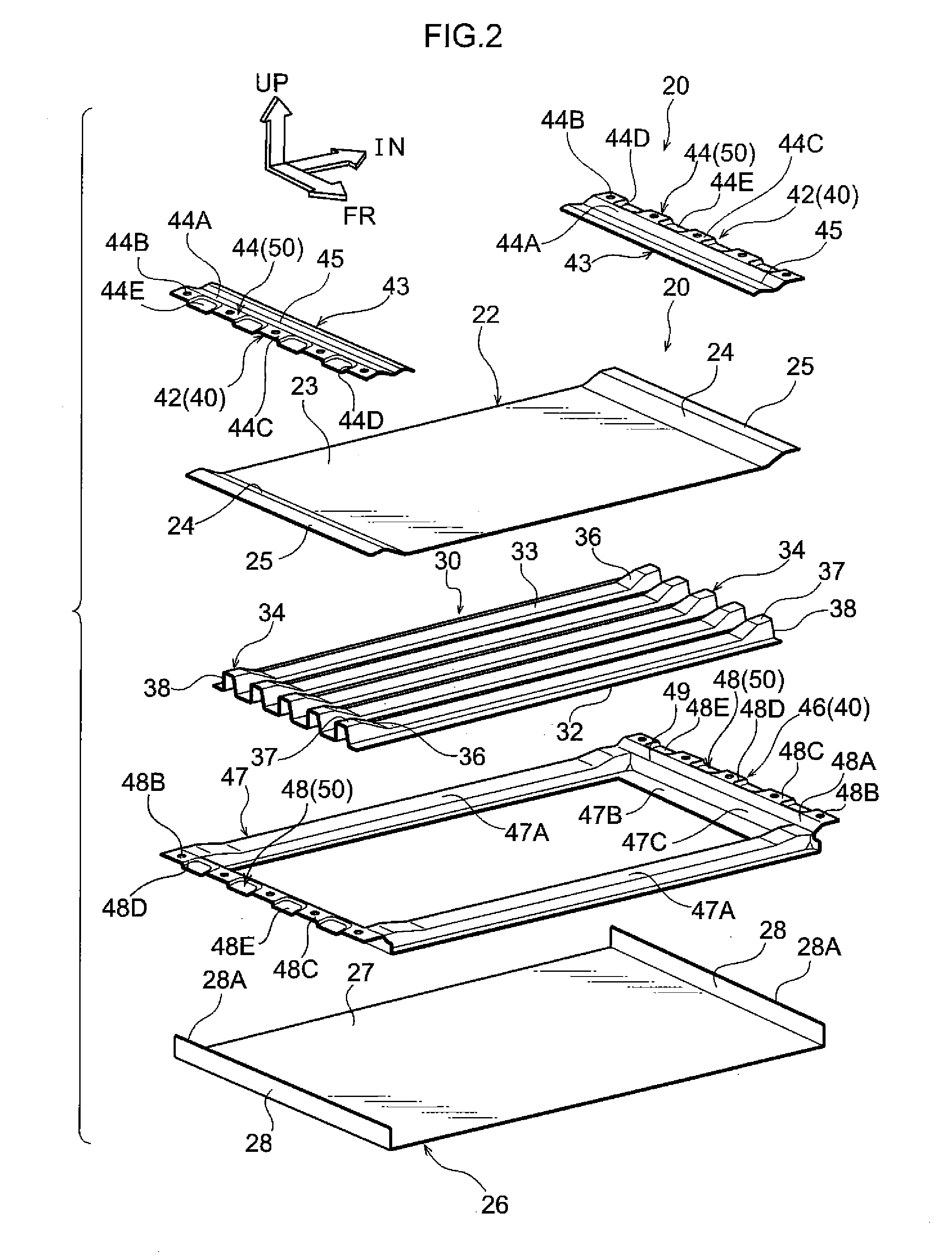 Vehicle battery mounting structure
