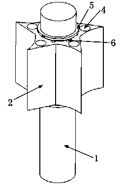 Rotatable pentagonal impeller type vortex-induced vibration inhibiting device and method