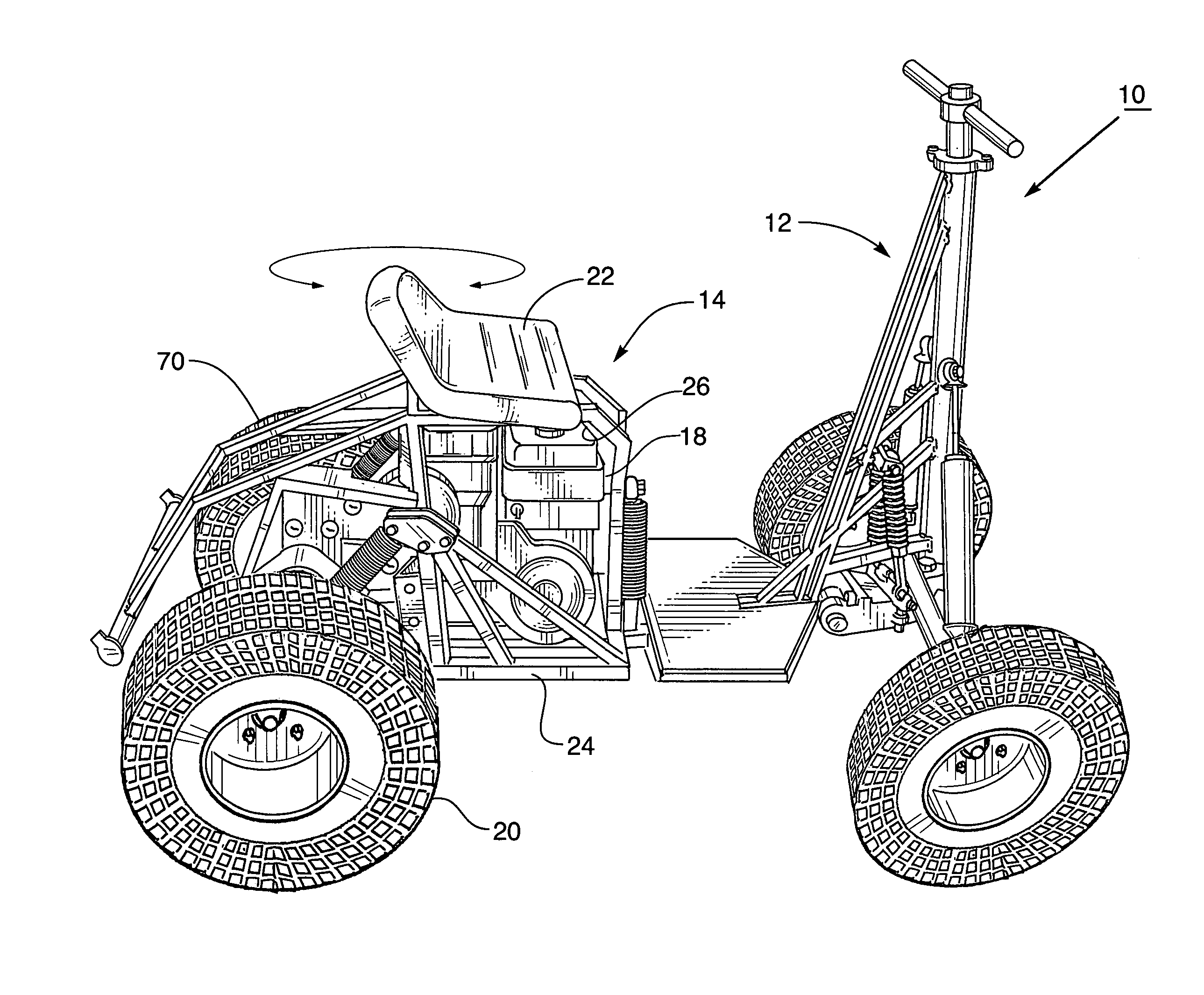 Four wheel off-road vehicle