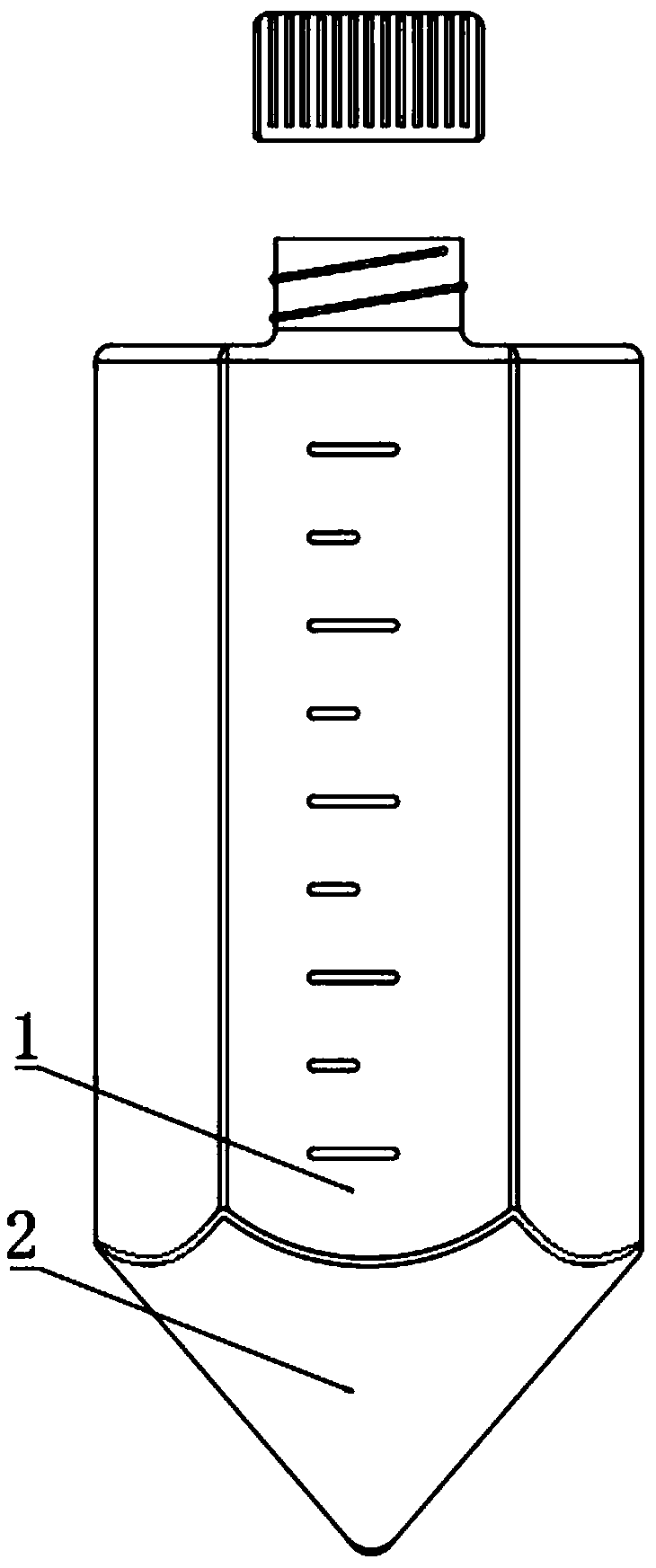 Attached cell culturing container suitable for automatic equipment