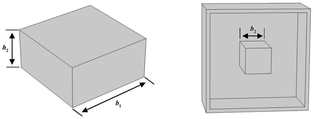 Double-layer magnetic shielding type rectangular eddy current sensor