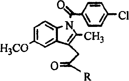 Acetamido glucose devicative of indomethacin and its synthetic method and use