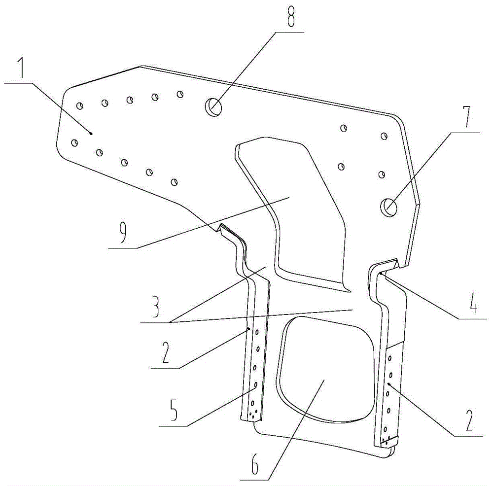 Road roller and fork foot side board thereof
