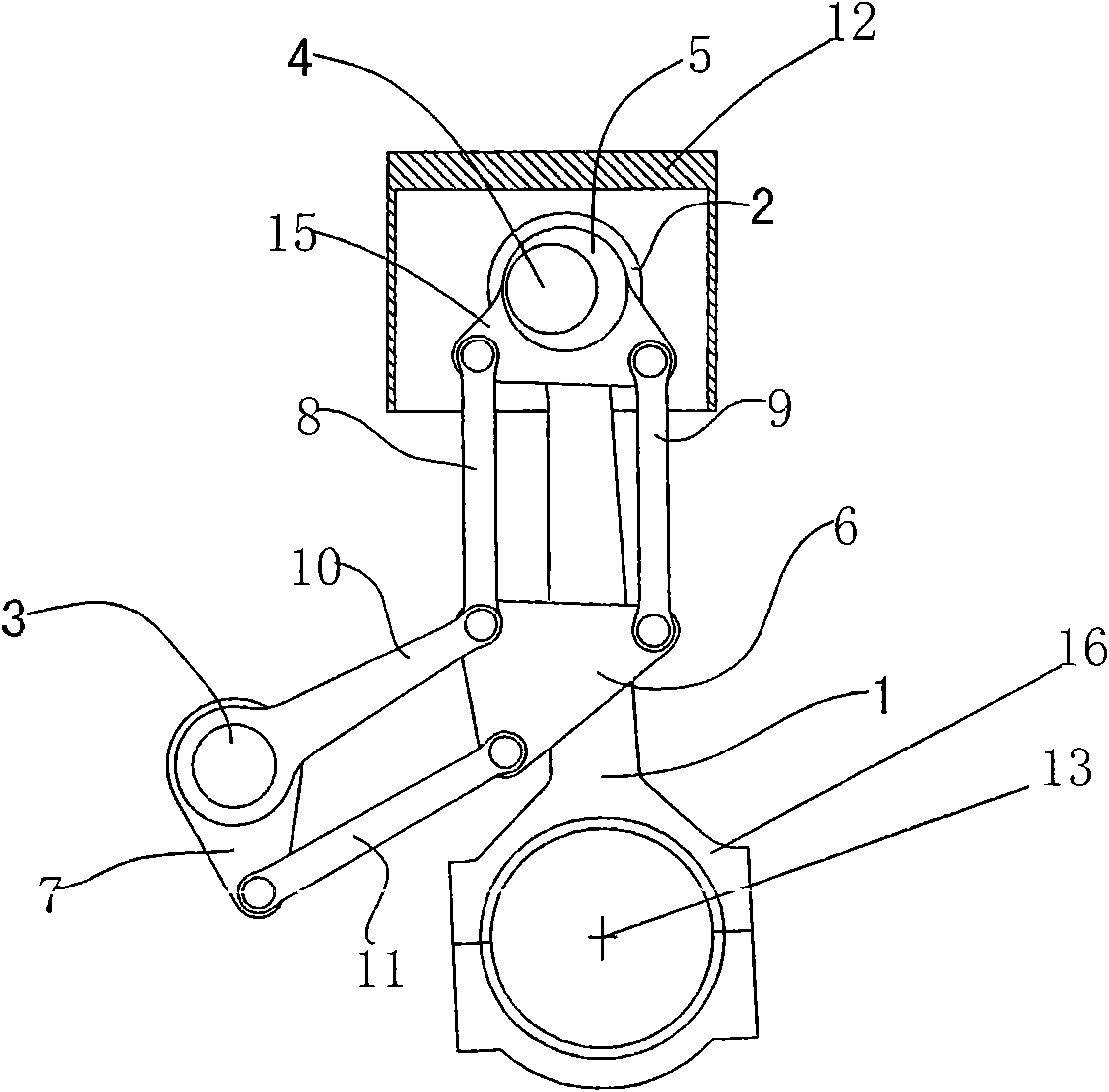 Variable compression ratio device of automobile engine