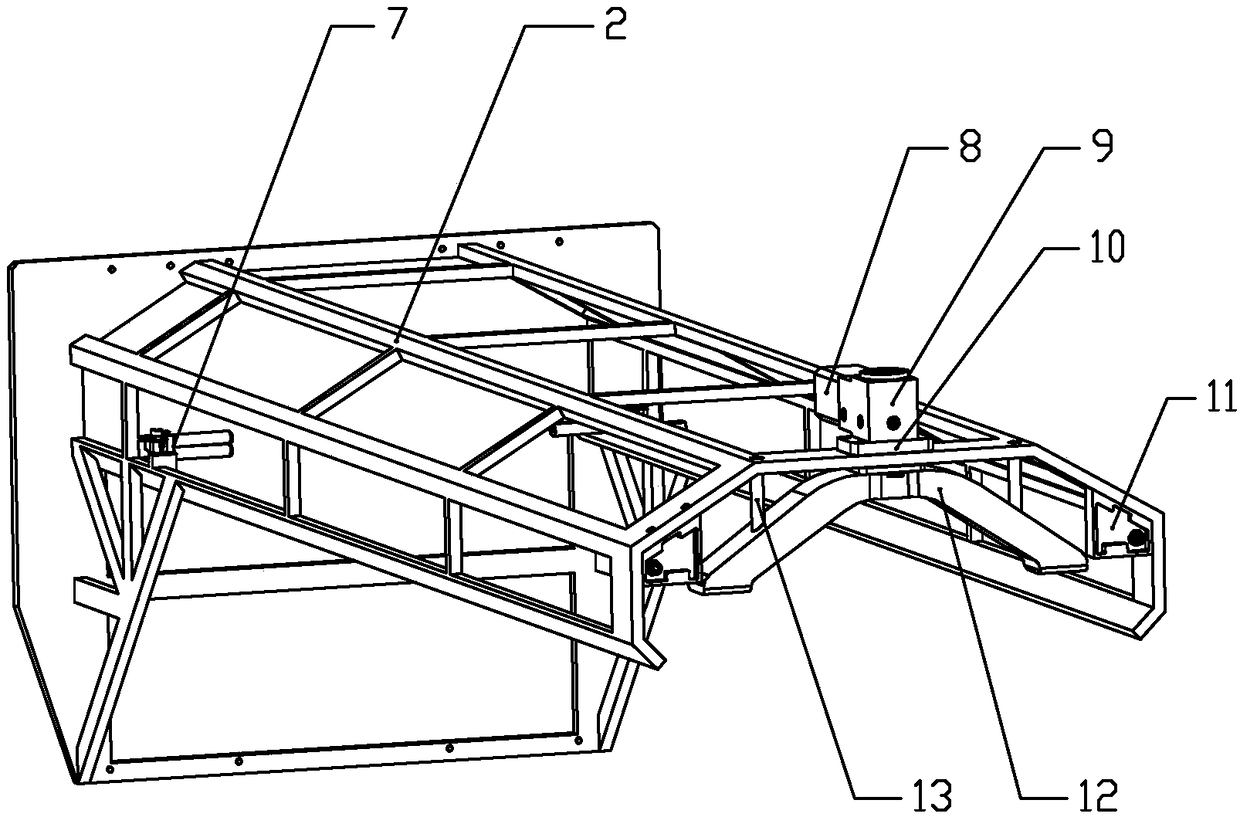 Triangular prism shaped extensible plane film antenna mechanism