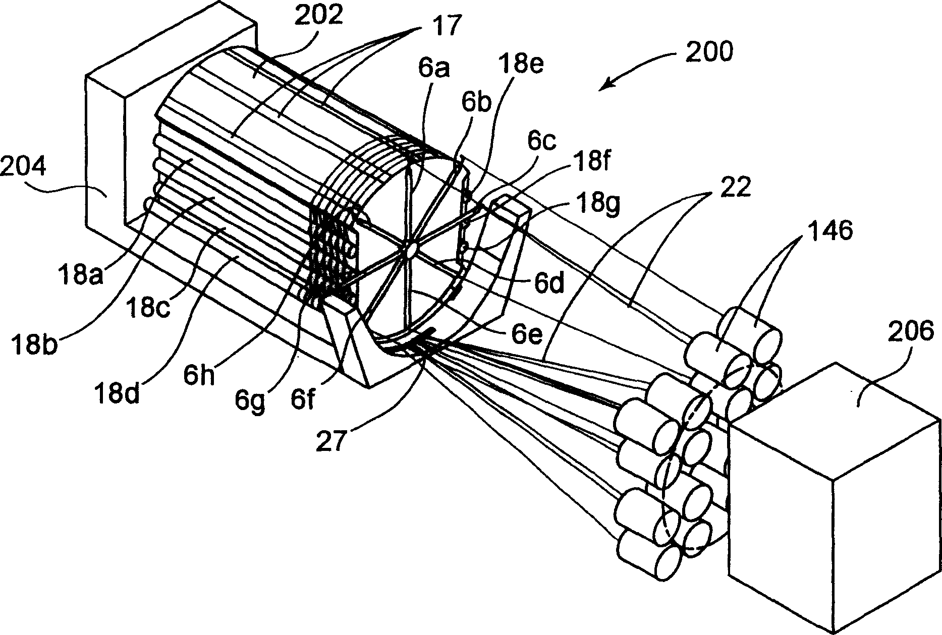 Multi-shaft rotary creel, sample warper and warping method