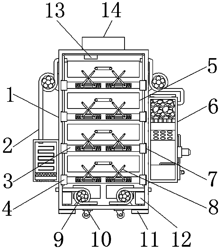 Constant-temperature device for storing lacquerware and working method thereof