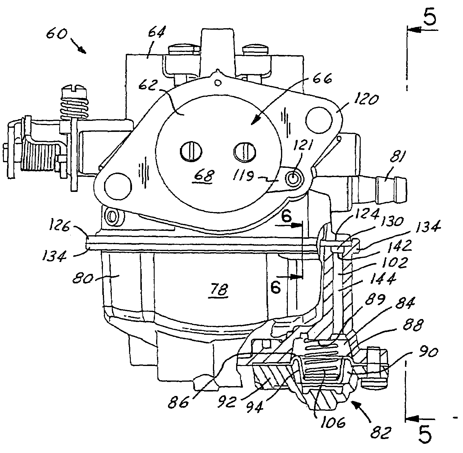 Carburetor with acceleration fuel pump